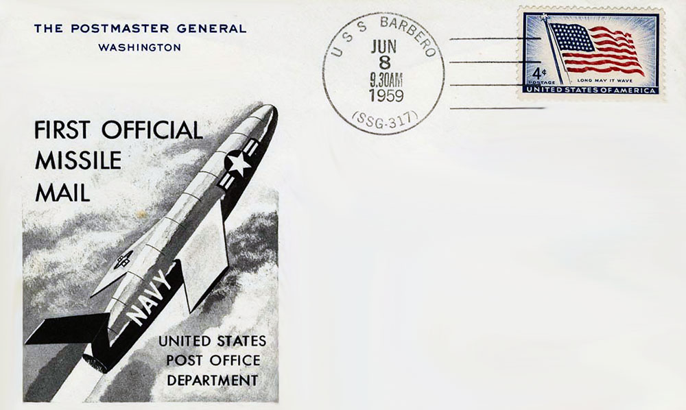Postmaster General First Official Missile Mail USPS 1959