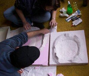 CSSS Moon Base Project construction image - forming lunar craters.