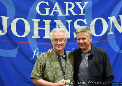 Gary Johnson and CSSS President Jim Plaxco at the Libertarian National Convention