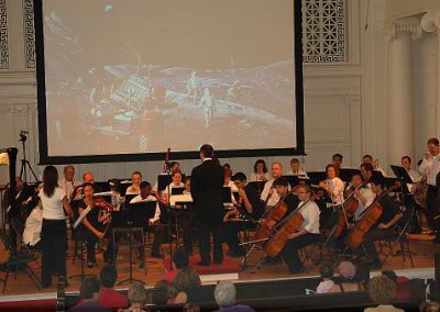 The Blast Off concert underway - performed by the Music Institute of Chicago Orchestra - Sept. 2007