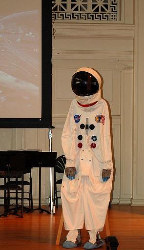A spacesuit onstage at the Music Institute of Chicago's Blast Off concert - Sept. 2007