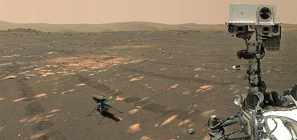 The Ingenuity helicopter on Mars