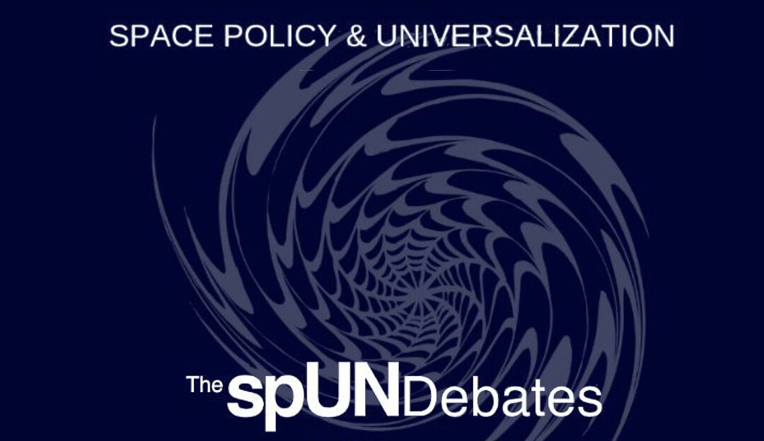 spUN debates logo and space policy