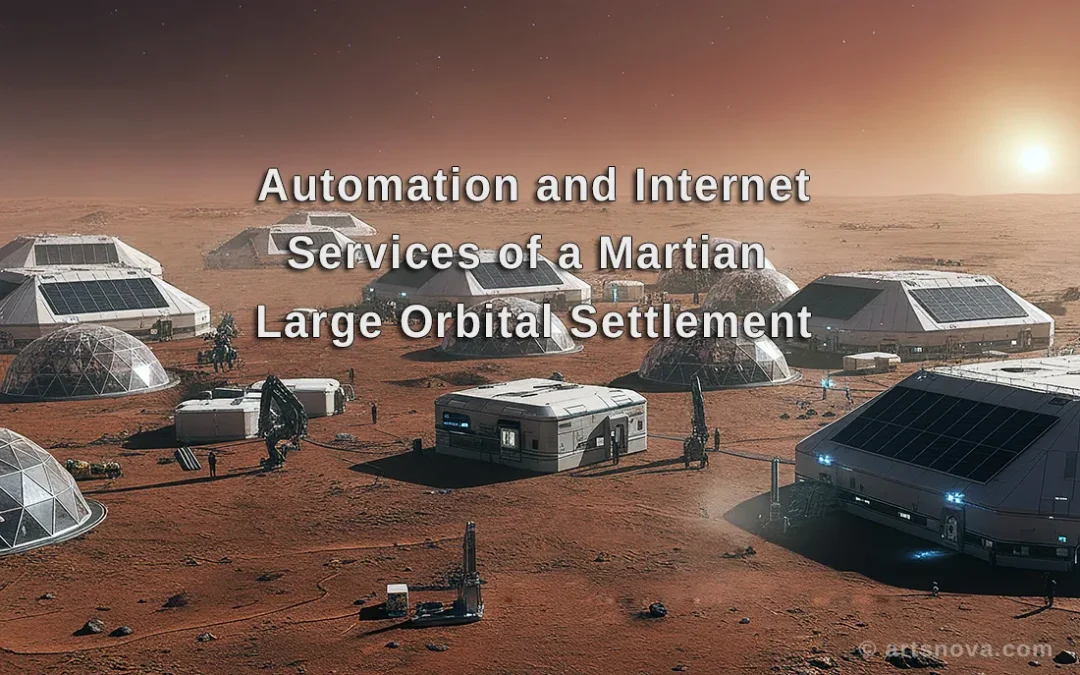 Automation and Internet Services of a Martian Large Orbital Settlement