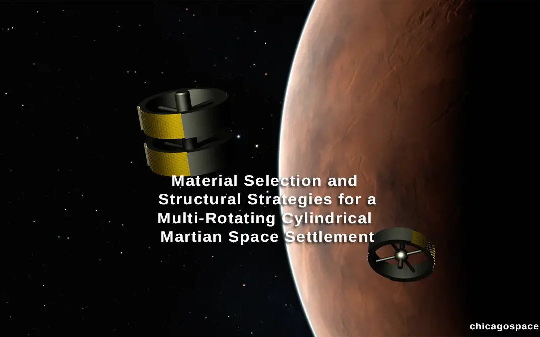 Material Selection and Structural Strategies for a Multi-Rotating Cylindrical Martian Space Settlement