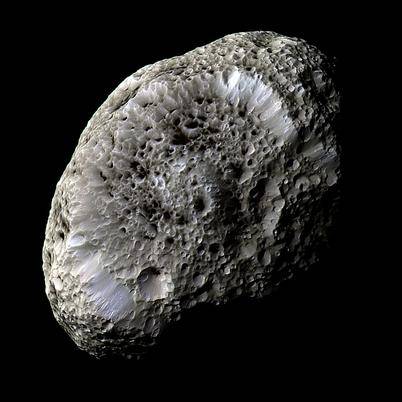 Figure 7. Cassini images Hyperion, only 223 miles in its greatest dimension