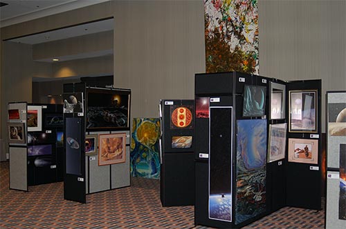 Figure 4: A part of the exhibit of space art at the ISDC